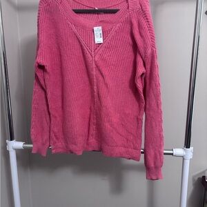 Maurices V-Neck Pink Sweater
